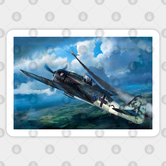 Focke Wulf Fw 190 Sticker by Aircraft.Lover